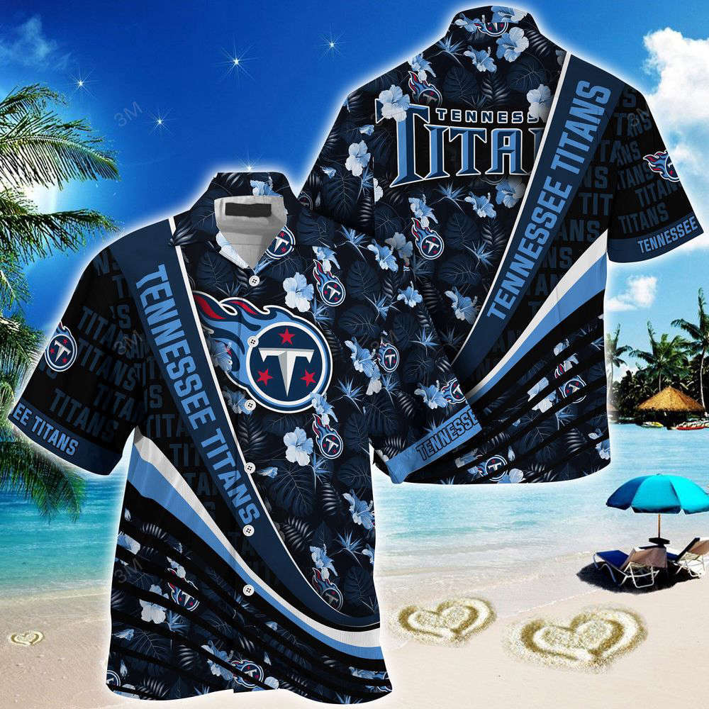 Tennessee titans nfl-summer hawaii shirt with tropical flower pattern  for men and women Hawaii Shirt