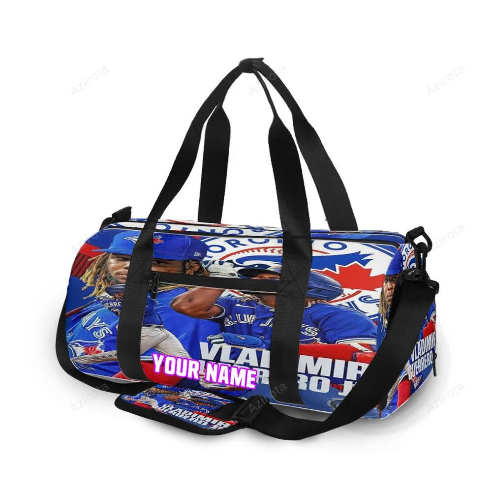 Toronto blue jays vladimir guerrero jr7 personalized name travel bag gym bag 2617 Travel Bag
