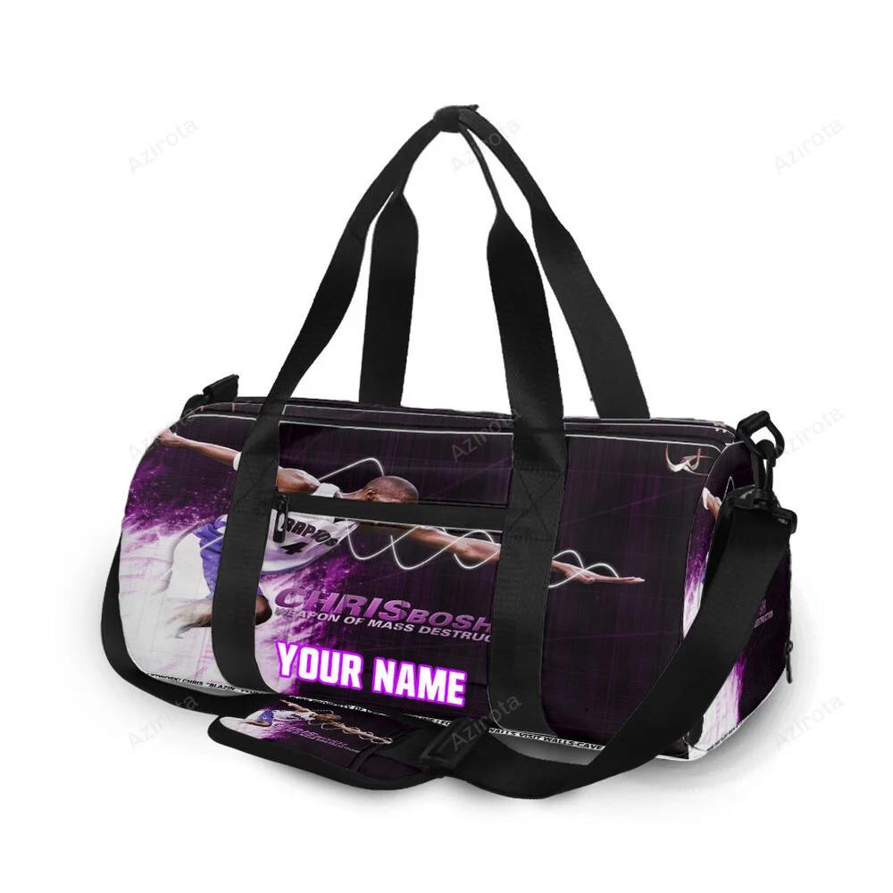 Toronto raptors chris bosh1 personalized name travel bag gym bag 2618 Travel Bag