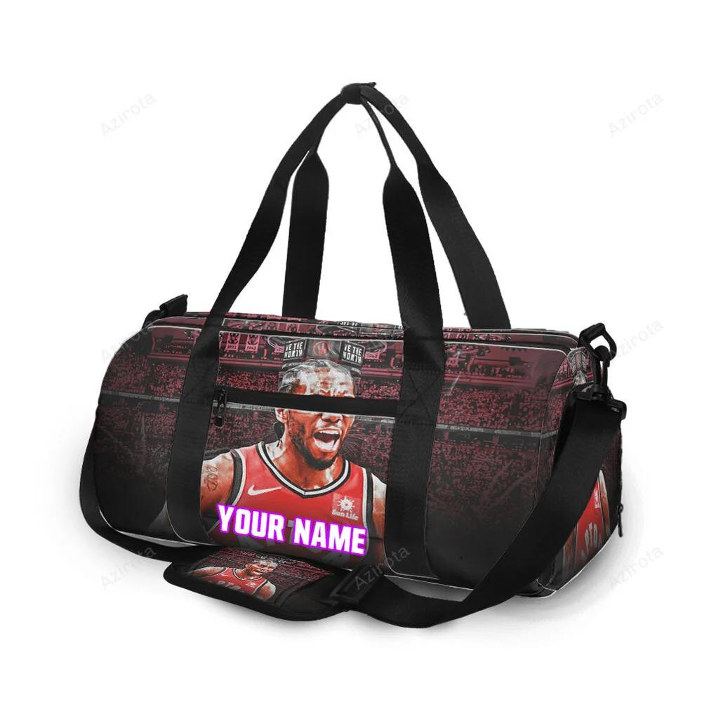 Toronto raptors kawhi leonard3 personalized name travel bag gym bag 2430 Travel Bag