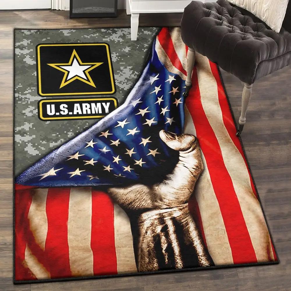 Us army lover large living room rugs, us army rug Rectangle Rug