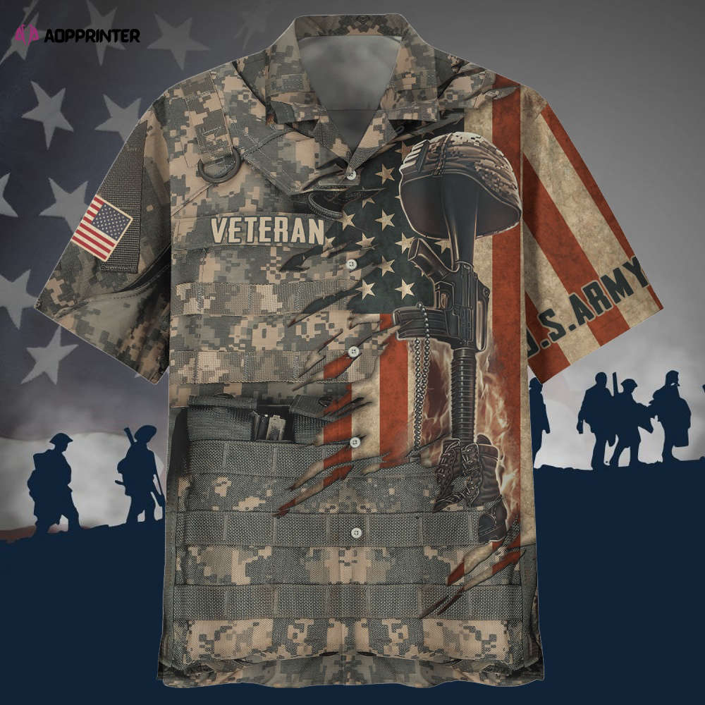 Us army veteran gun hawaiian shirt Hawaii Shirt