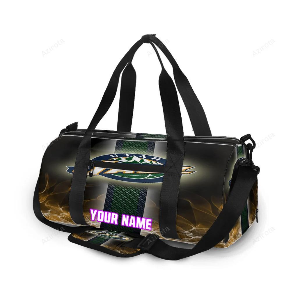 Utah jazz emblem v9 personalized name travel bag gym bag 2402 Travel Bag