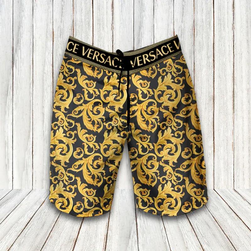 Versace golden pattern luxury brand premium fashion shorts for men luxury summer outfit trending 2023 61 Shorts For Ment