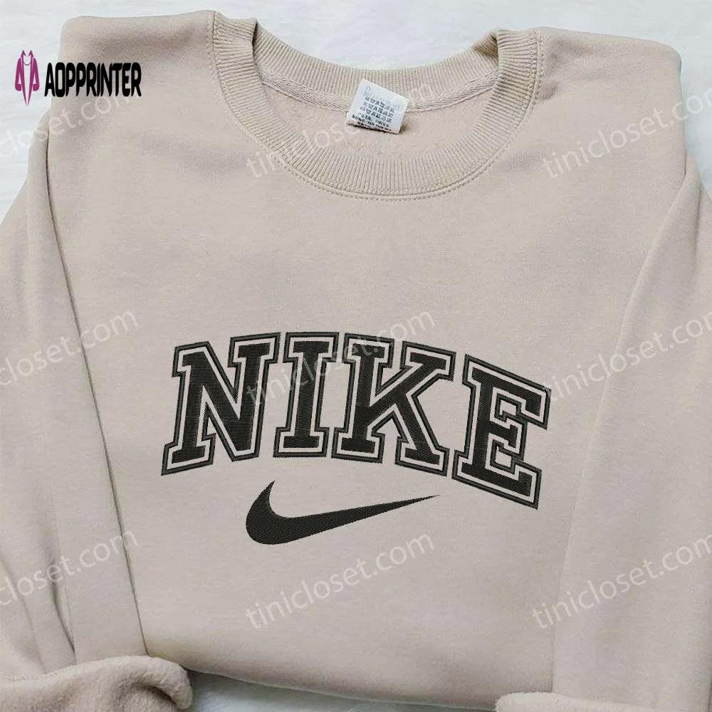 Vintage 90s nike spellout embroidered shirt: customized & best family gifts Embroidered Shirt