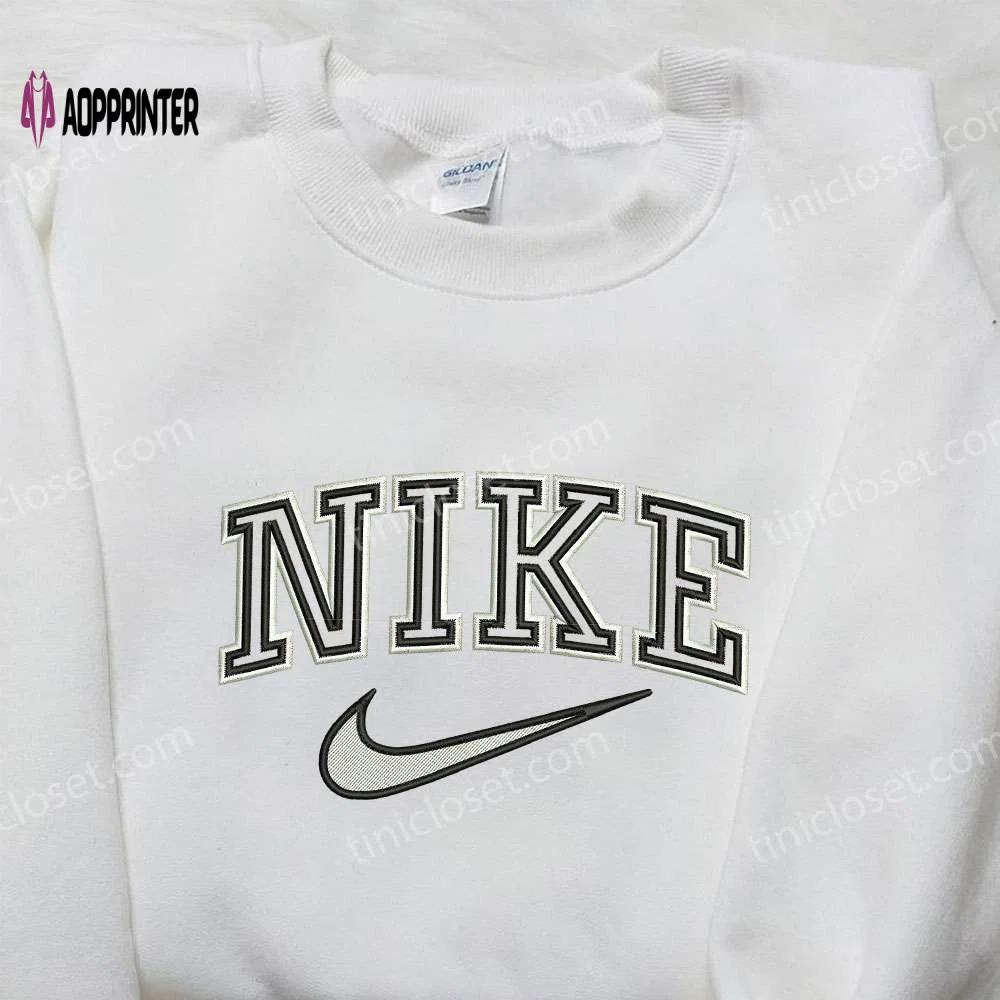 Vintage nike embroidered sweatshirt – custom nike inspired shirt perfect family gift Embroidered Shirt