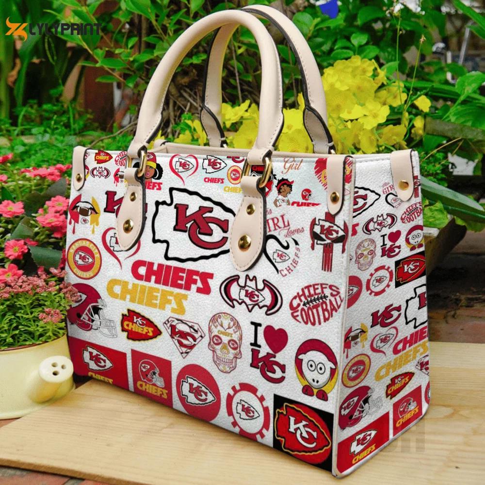 Women s day gift: kansas city chiefs leather hand bag gift for women’s day – stylish & chic for chiefs fans 3798 Women Leather Hand Bag