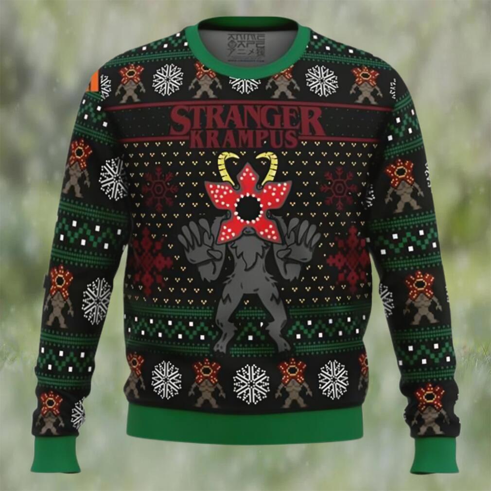 Xmas demogorgon stranger krampus stranger things ugly christmas sweater Christmas Ugly Sweater