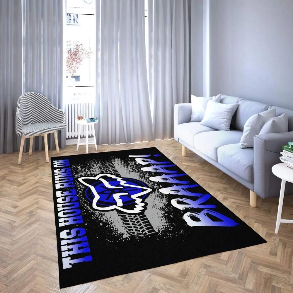 Yamaha motorcycles area rug this house runs on living room carpet rug regtangle carpet floor decor home decor Rectangle Rug