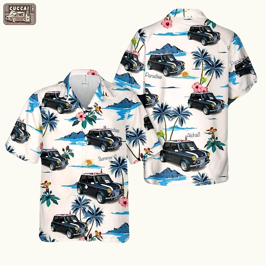 1964 rover mini cooper hawaiian shirt Hawaii Shirt Shorts & Flip Flops