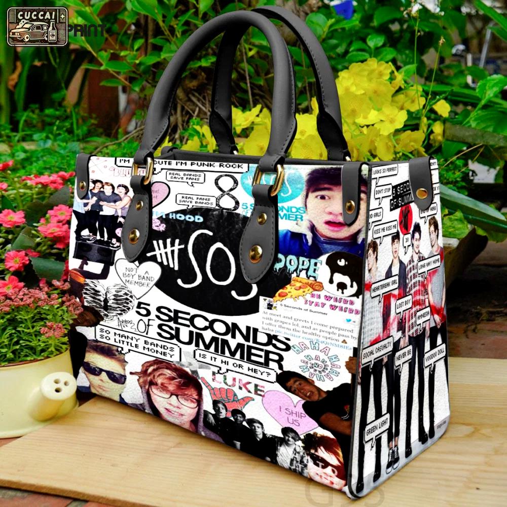 5 seconds of summer leather bag for women gift 937 Women Leather Hand Bag