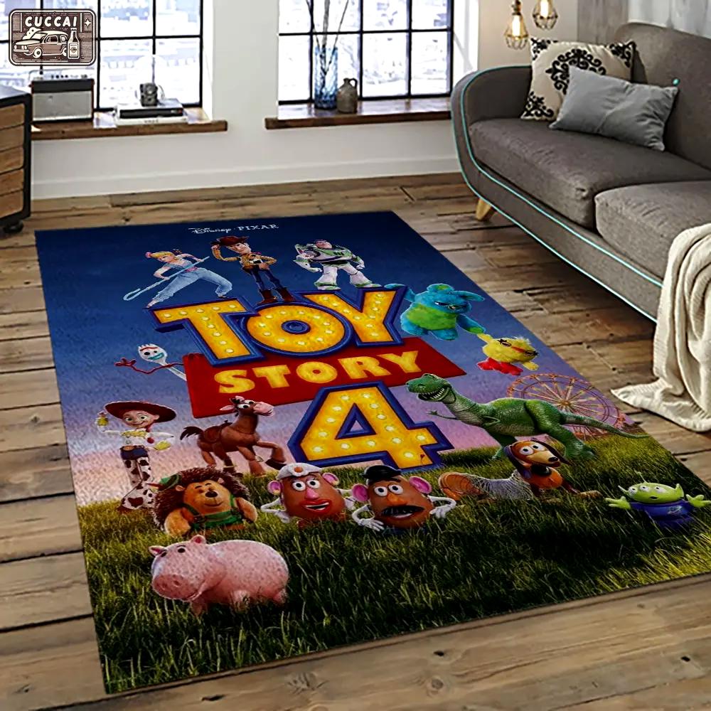 A toy story characters cartoon movie carpet rectangle area rug for living room bedroom decor ats14 Rectangle Rug