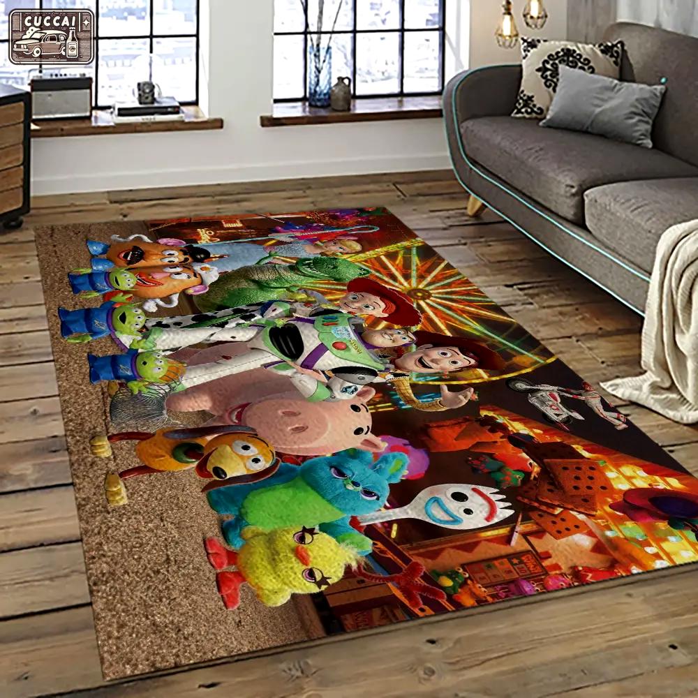 A toy story characters cartoon movie carpet rectangle area rug for living room bedroom decor ats35 Rectangle Rug