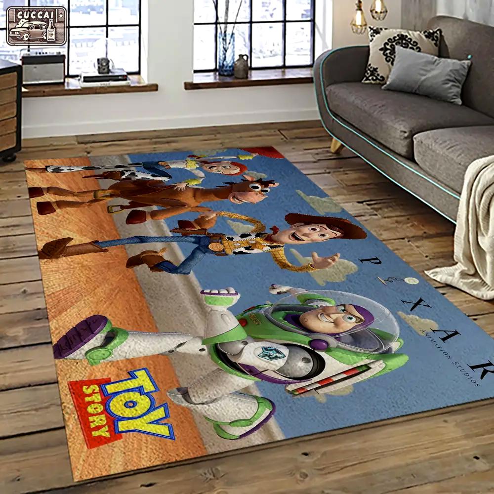 A toy story characters cartoon movie carpet rectangle area rug for living room bedroom decor ats38 Rectangle Rug