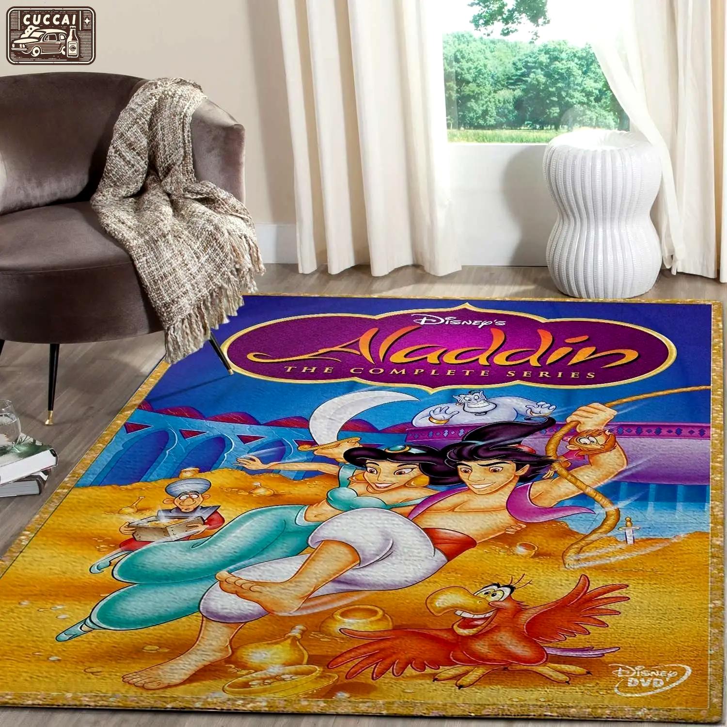Aladdin & jasmine area rugs disney movies living room carpet fn091212 rug Rectangle Rug