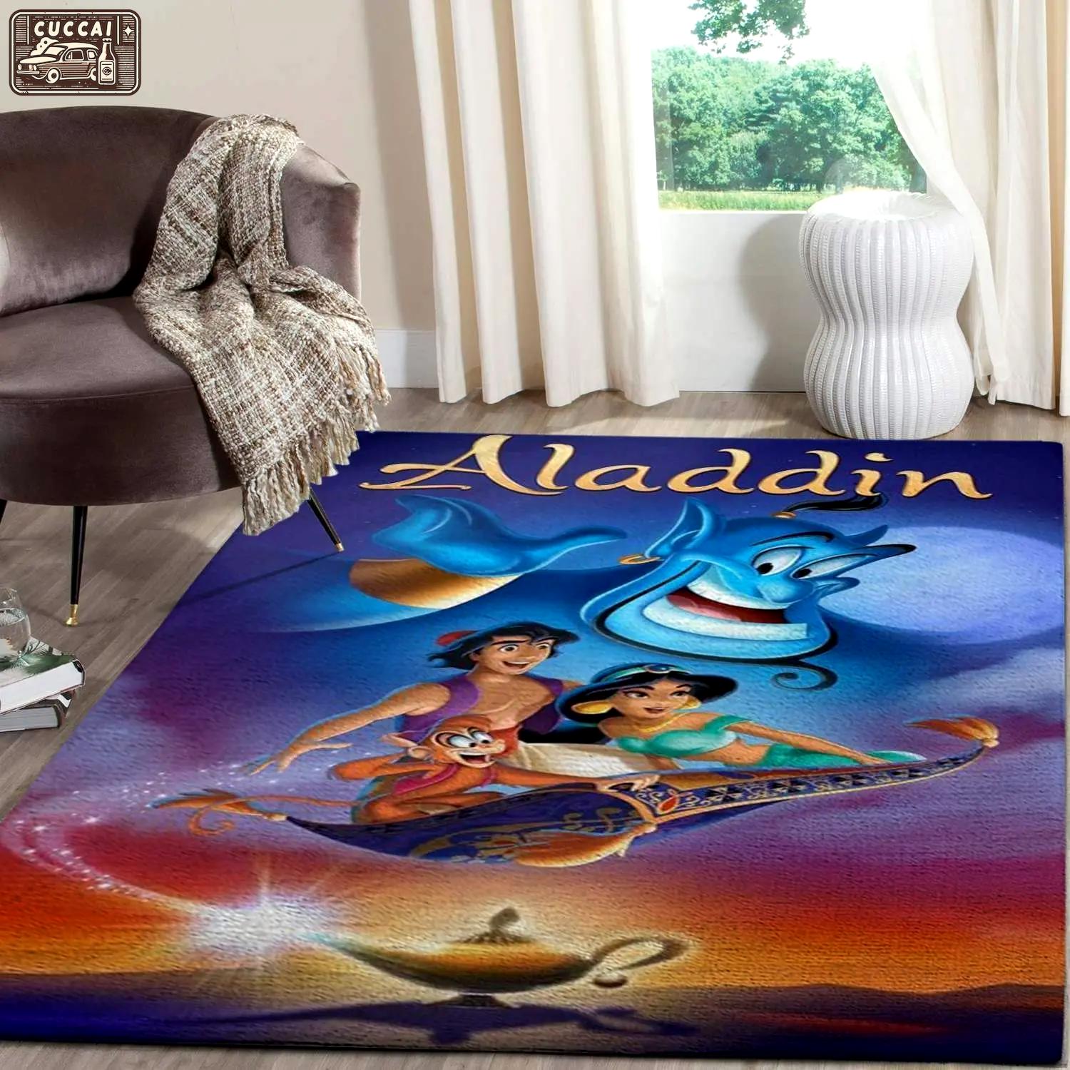 Aladdin & jasmine area rugs disney movies living room carpet v11076 Rectangle Rug