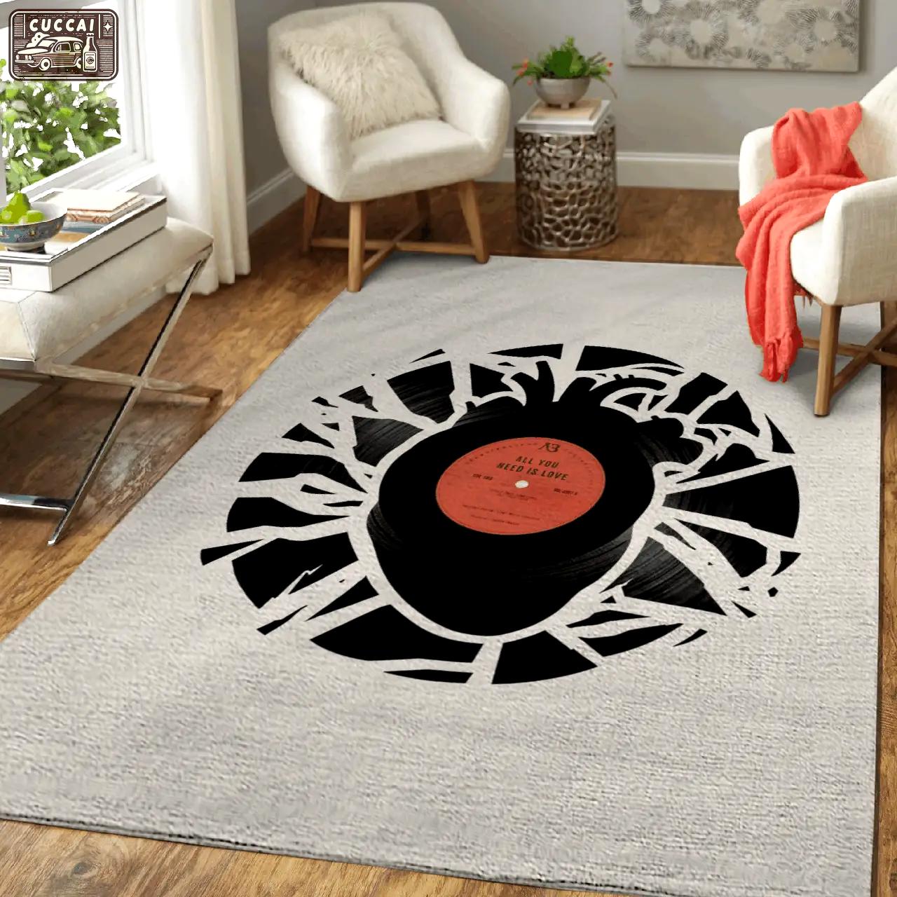 All you need is love music art for fans area rug living room carpet rug regtangle carpet floor decor home decor Rectangle Rug