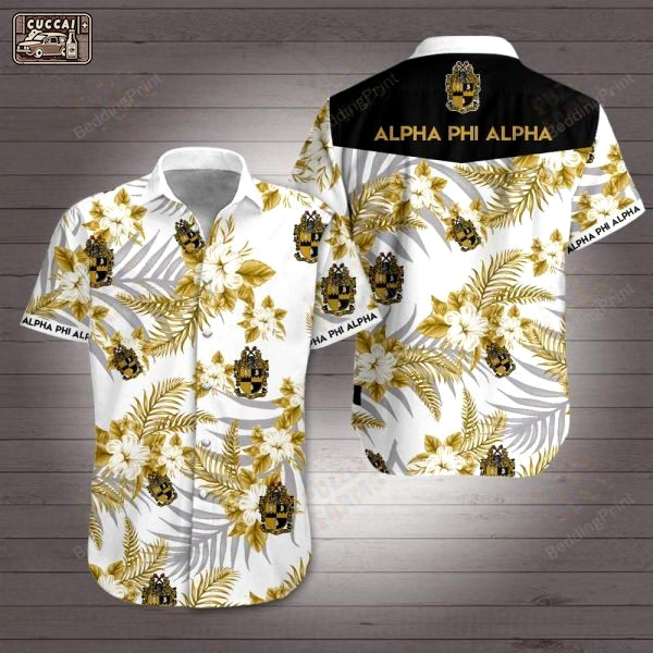 Alpha phi alpha hawaiian shirt Hawaii Shirt Shorts & Flip Flops