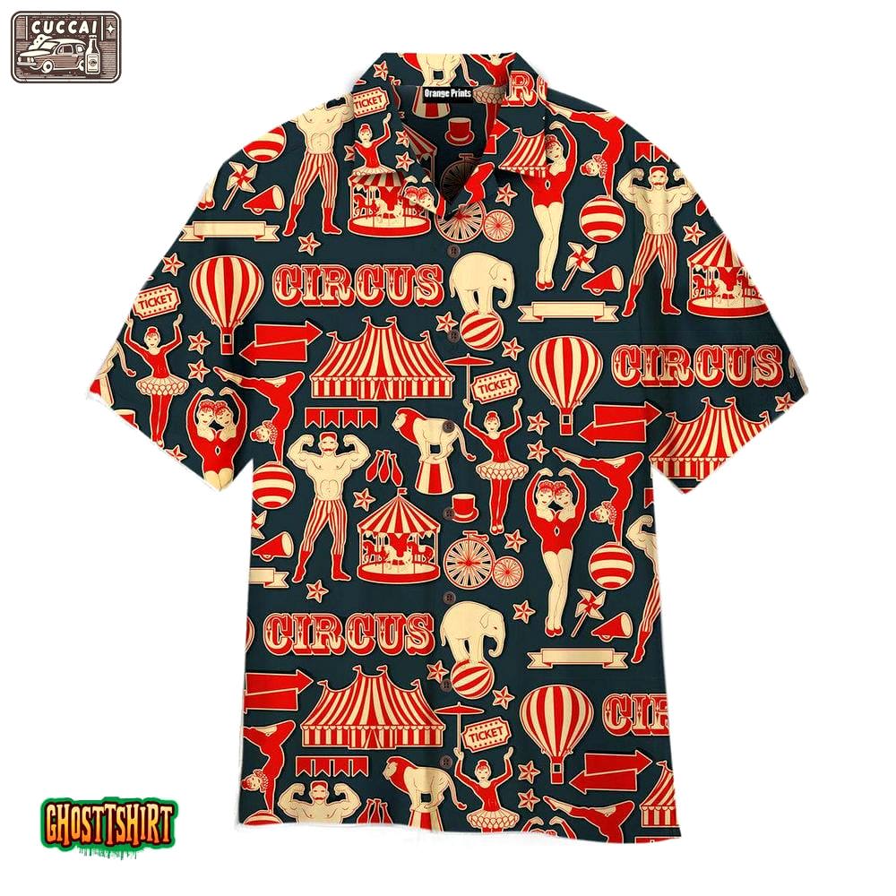 Amazing retro circus aloha hawaiian shirt Hawaii Shirt Shorts & Flip Flops