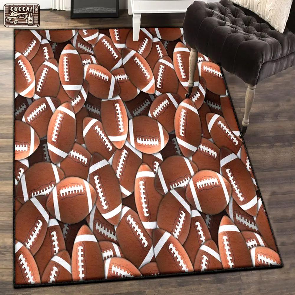 American football large living room rugs, football rug Rectangle Rug