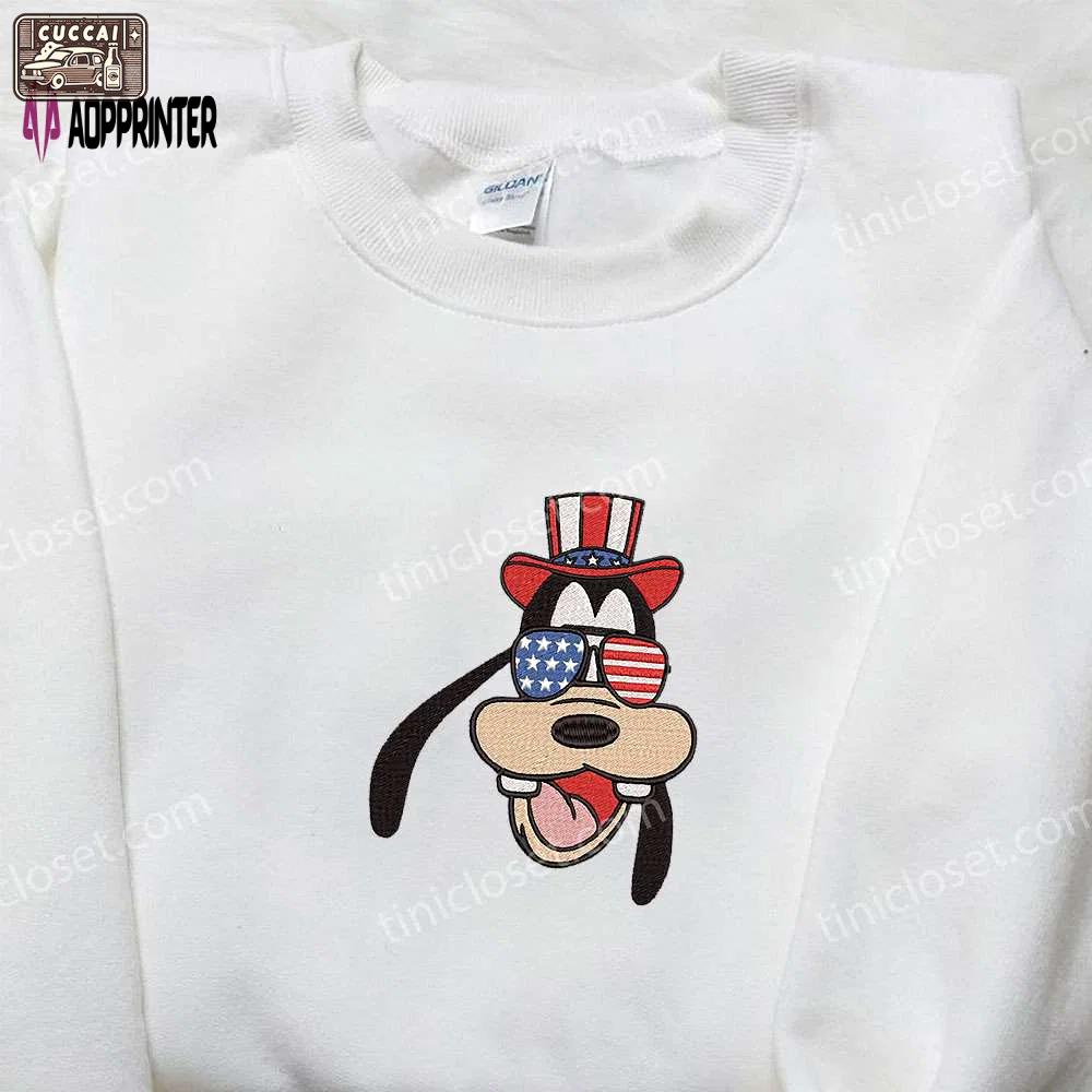 American goofy 4th of july embroidered shirt: best patriotic disney shirt Embroidered Shirt
