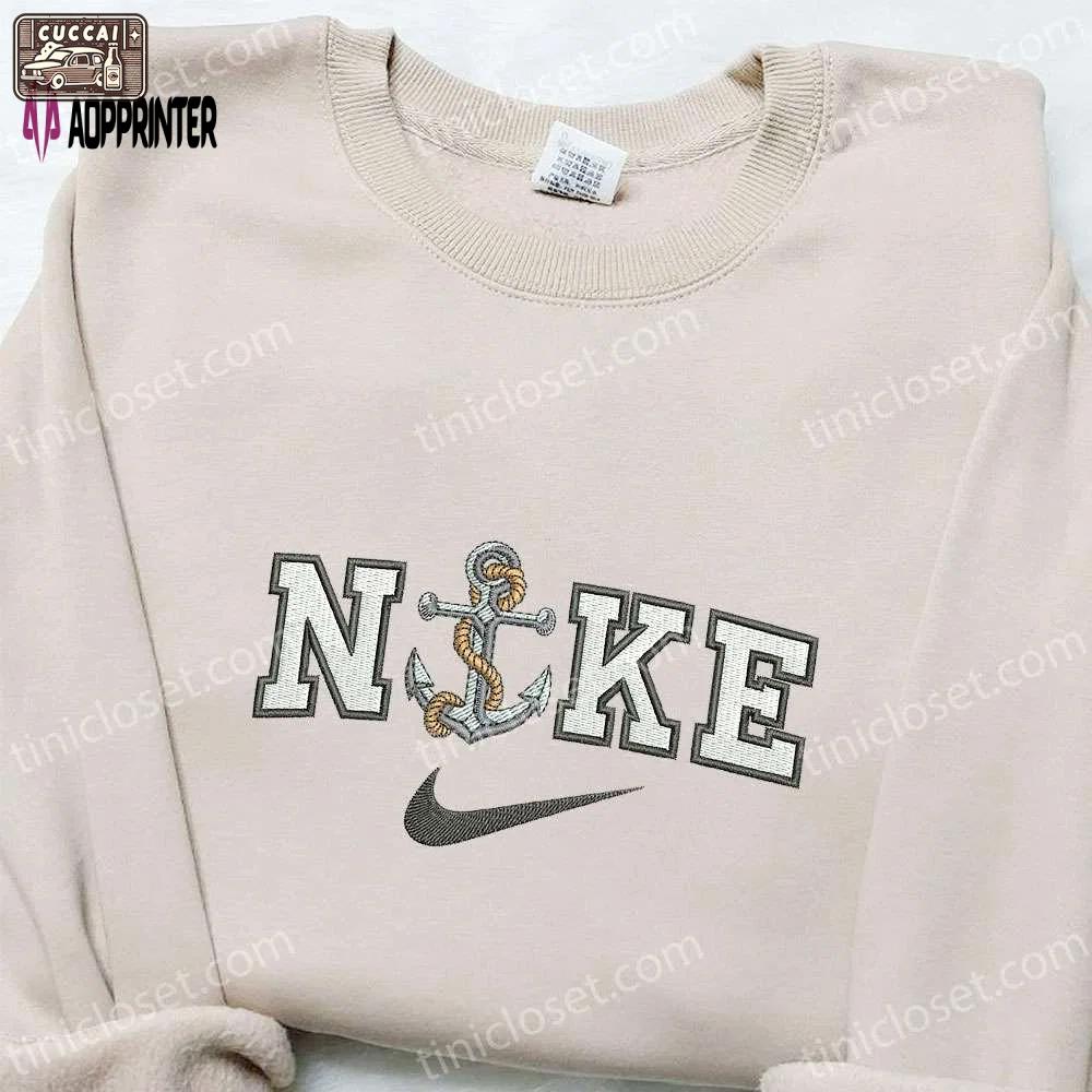 Anchor x nike embroidered shirt: best nike-inspired family gift Embroidered Shirt