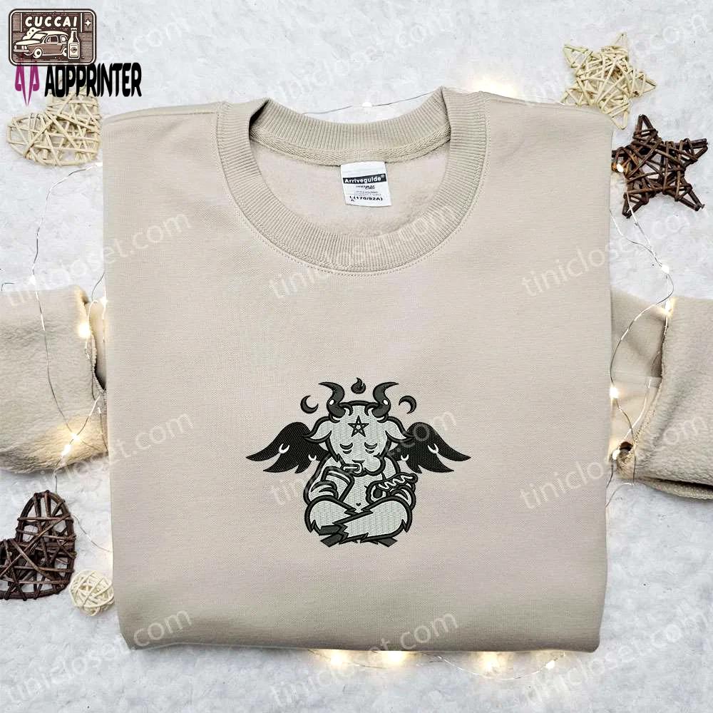 Angel cow embroidered shirt & halloween hoodie: best halloween gifts Embroidered Shirt