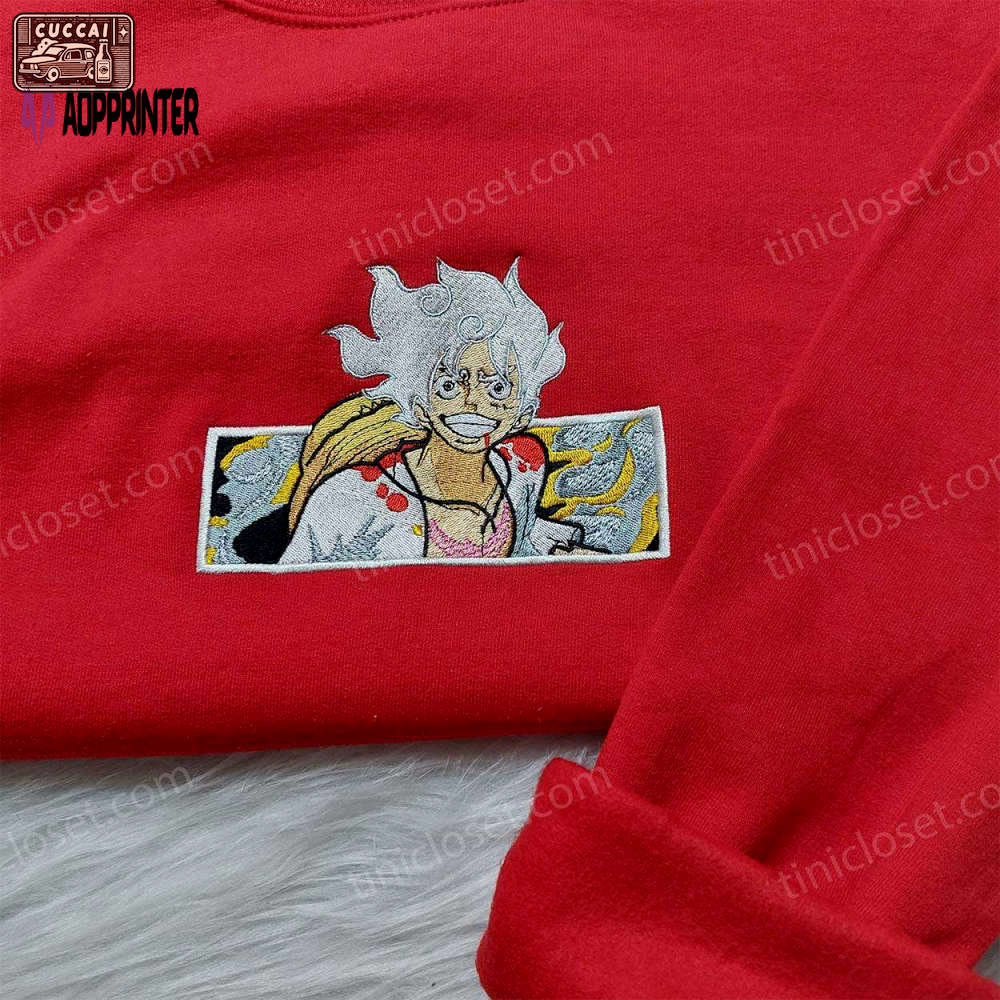 Anime embroidered shirt hoodie & sweatshirt: one piece luffy collection Embroidered Shirt
