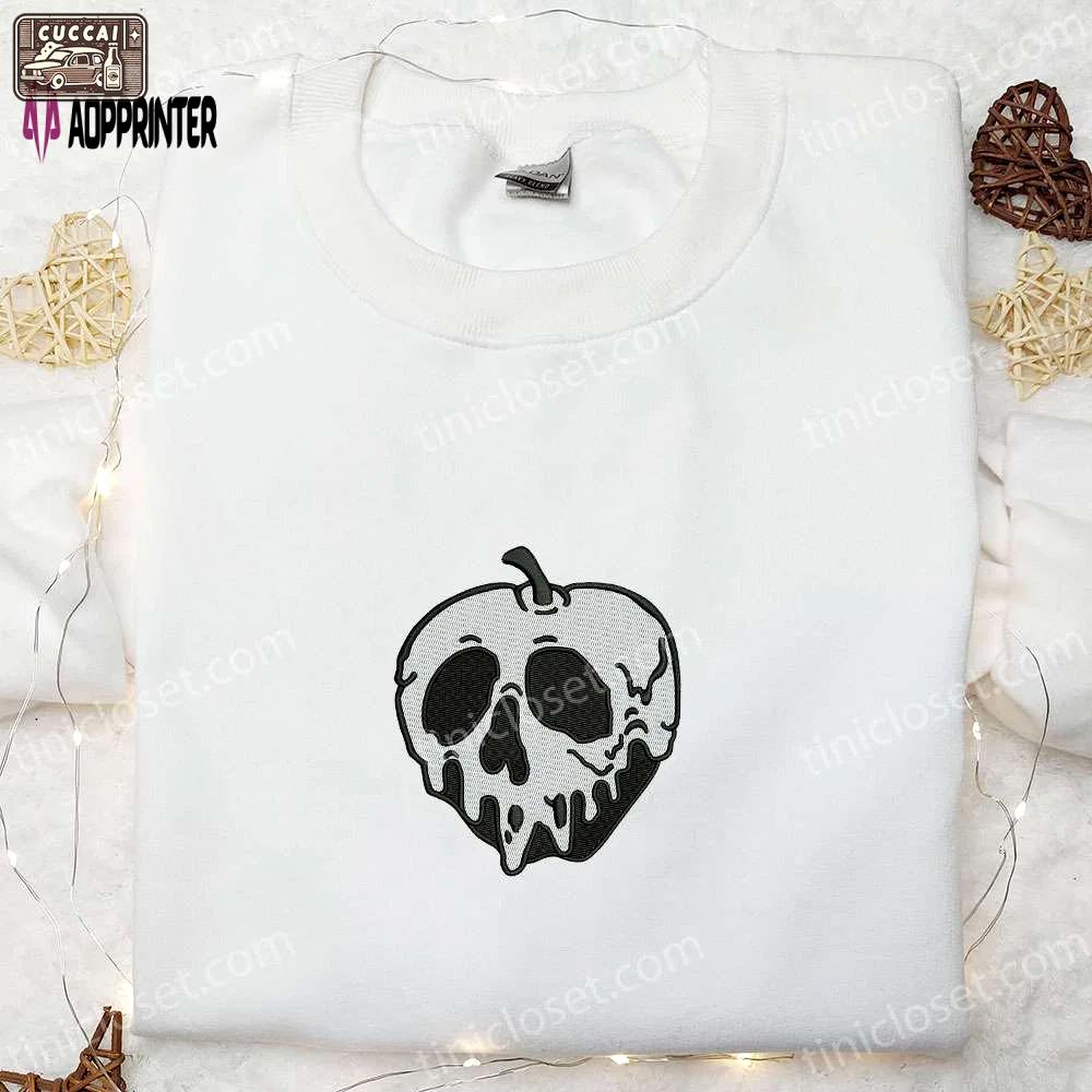 Apple skull embroidered hoodie & sweatshirt: best halloween gifts Embroidered Shirt