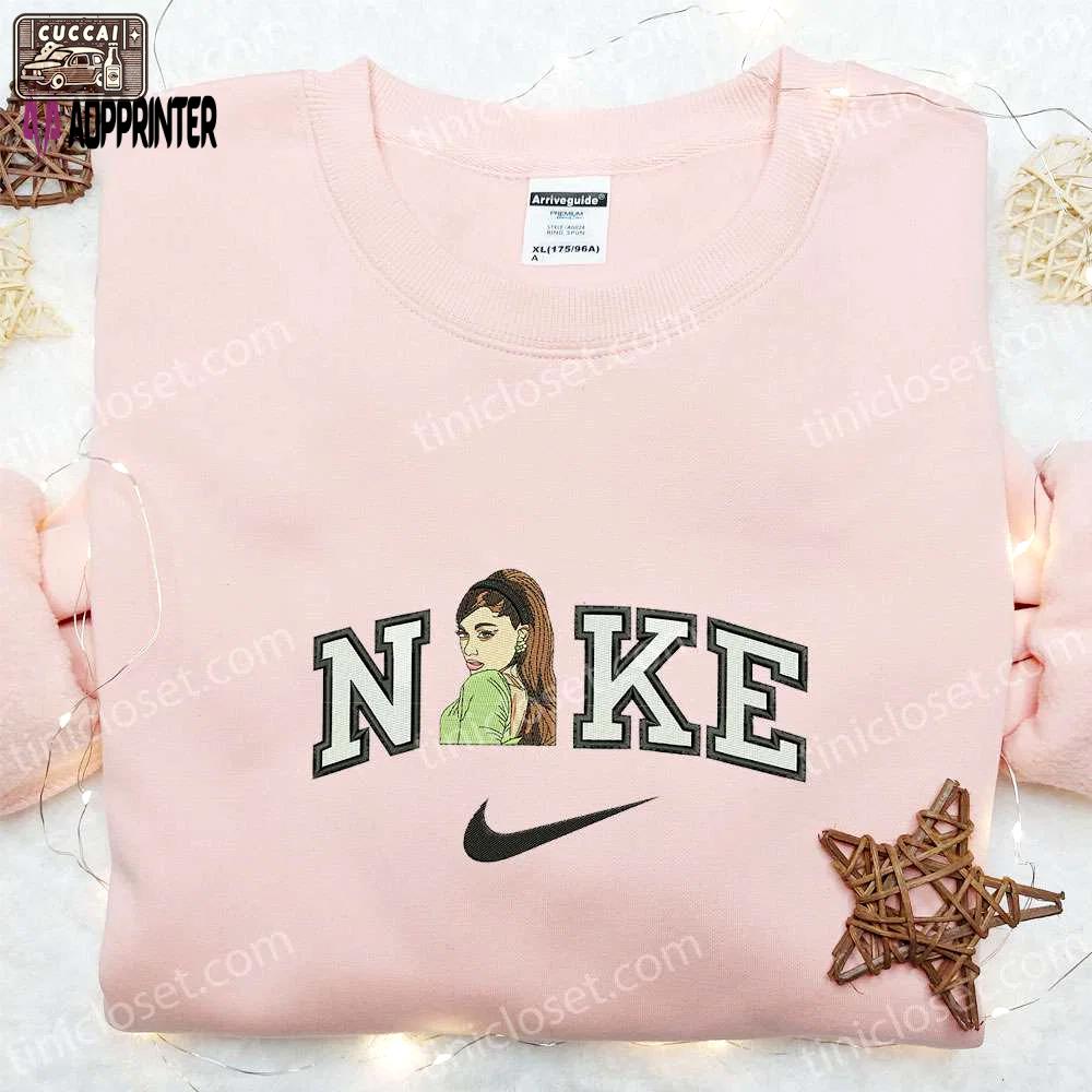 Ariana grande x nike embroidered shirt & hoodie: best fandom gift idea Embroidered Shirt
