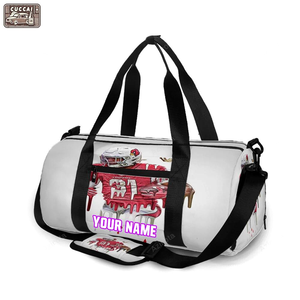 Arizona cardinals david johnson 31 personalized name travel bag gym bag 368 Travel Bag