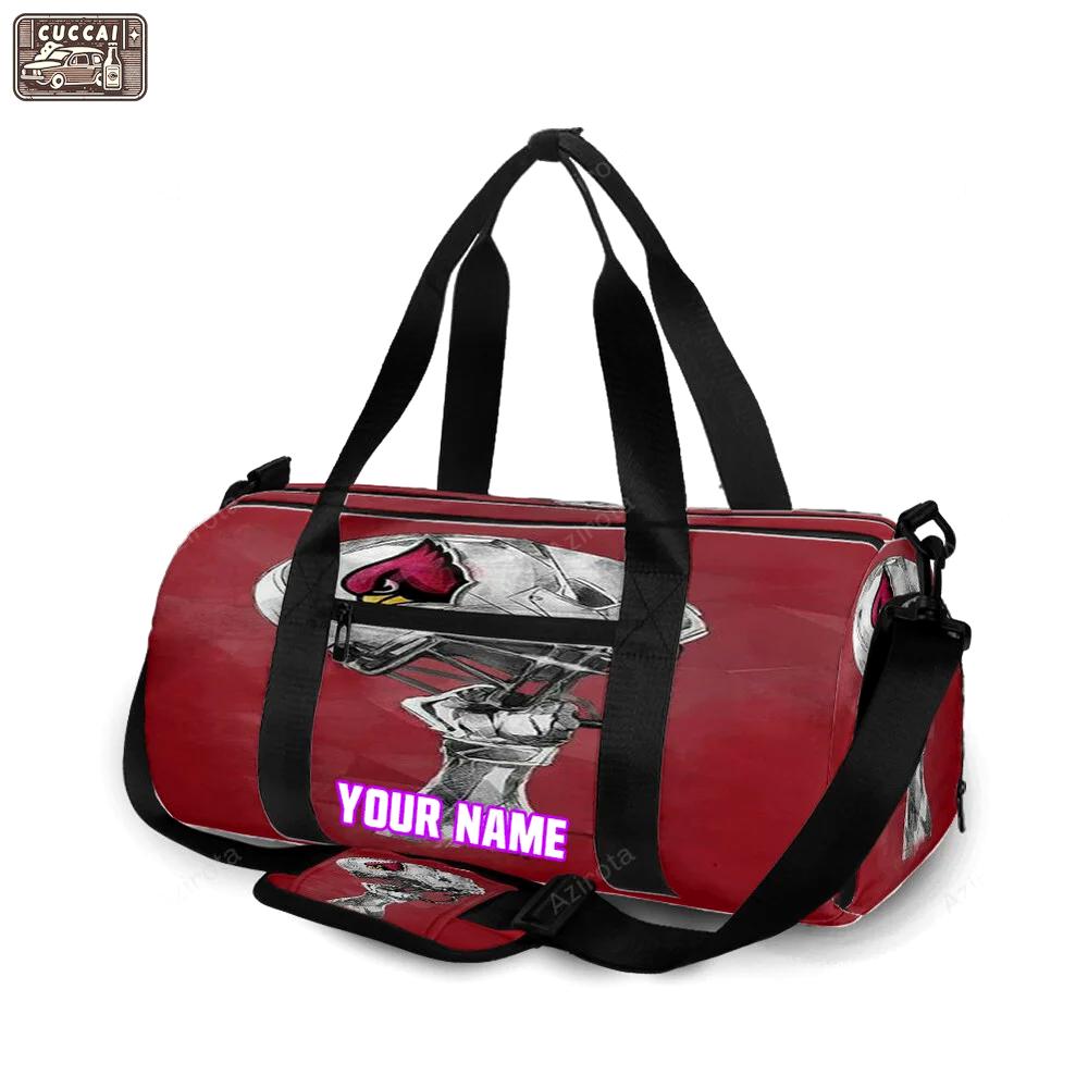 Arizona cardinals helmet personalized name travel bag gym bag 171 Travel Bag