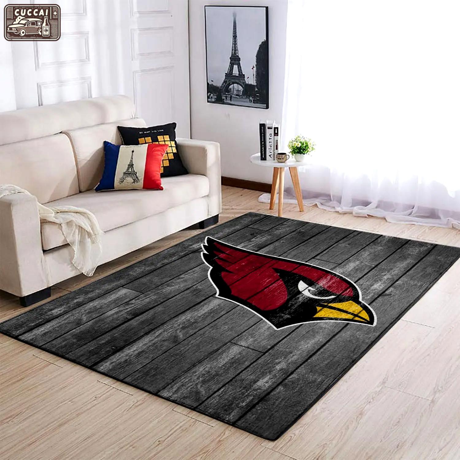 Arizona cardinals nfl area rugs wooden style living room carpet home decor Rectangle Rug