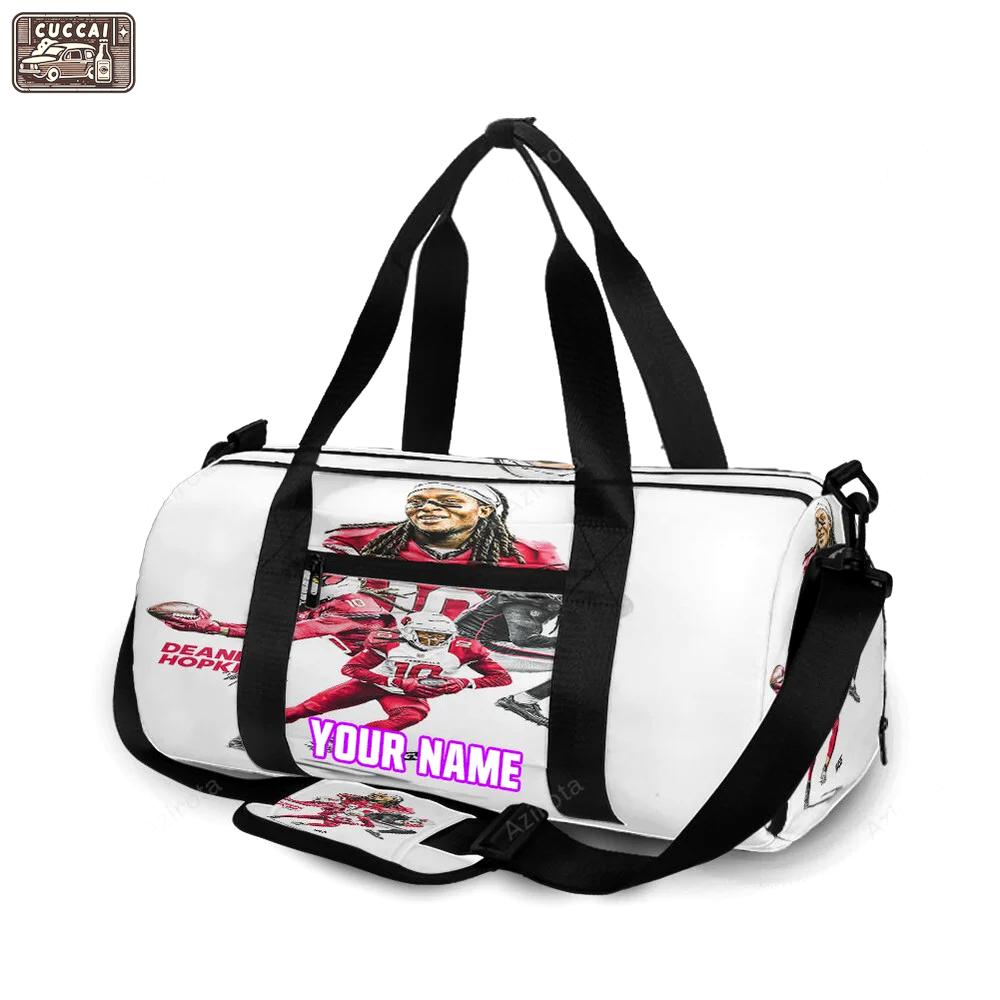 Arizona cardinals v2 deandre hopkins 10 personalized name travel bag gym bag 1823 Travel Bag