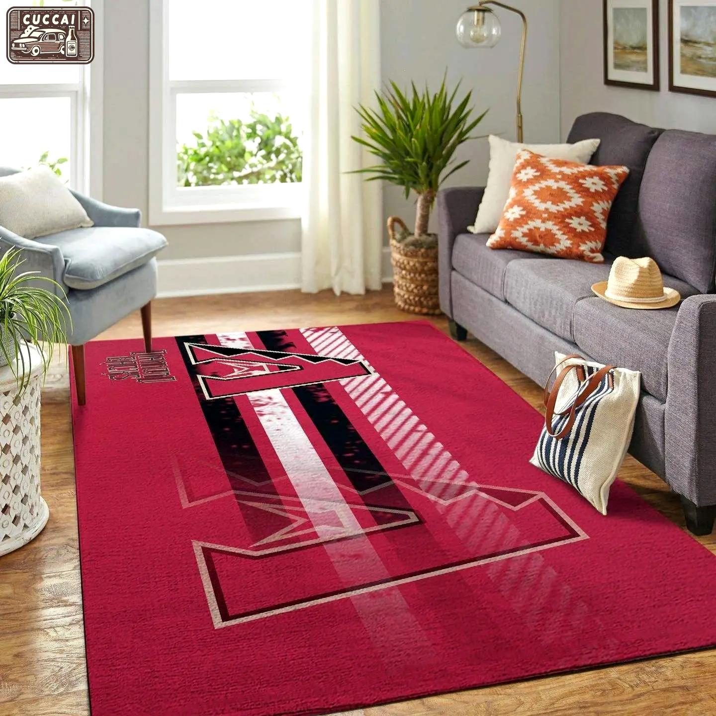Arizona diamondbacks area rug mlb team logo carpet living room rugs v6693 Rectangle Rug