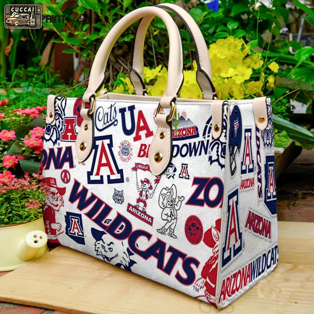 Arizona wildcats leather handbag gift for women 381 Women Leather Hand Bag
