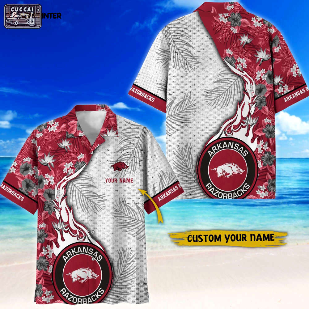 Arkansas razorbacks hawaiian shirt gift men women gift men women custom Hawaii Shirt