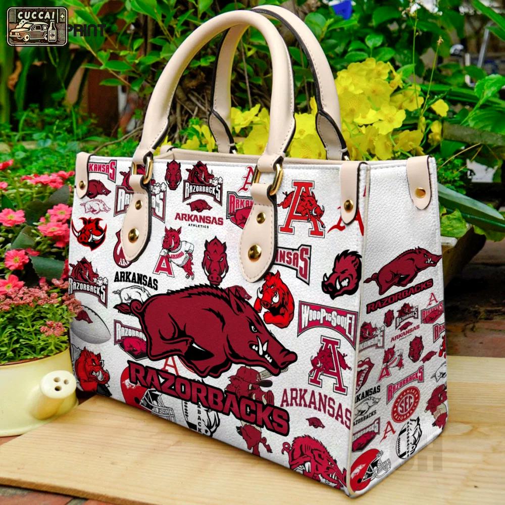 Arkansas razorbacks lover leather bag for women gift 1489 Women Leather Hand Bag