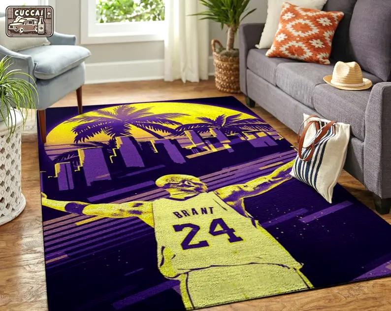 Athletes bean bryant sport area rug bean rug professional player rug basketball art rugs basketball legend Rectangle Rug