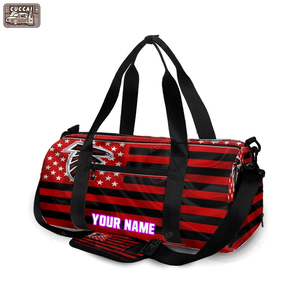 Atlanta falcons flag2 silk personalized name travel bag gym bag 1471 Travel Bag