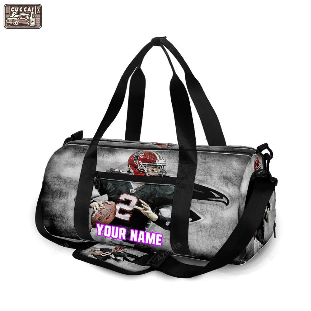Atlanta falcons matt ryan 2 personalized name travel bag gym bag 591 Travel Bag