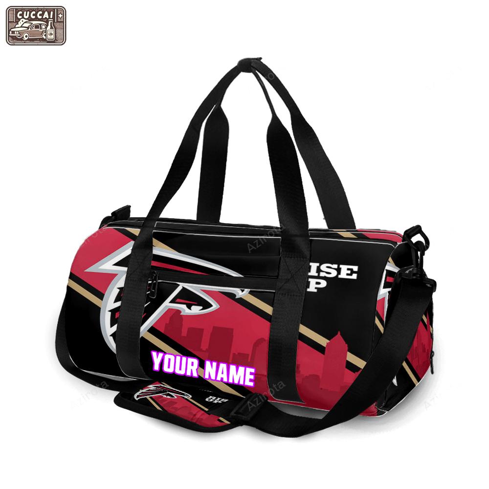 Atlanta falcons rise up city personalized name travel bag gym bag 1637 Travel Bag
