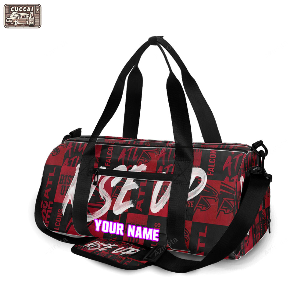 Atlanta falcons rise up seamless2 personalized name travel bag gym bag 1672 Travel Bag