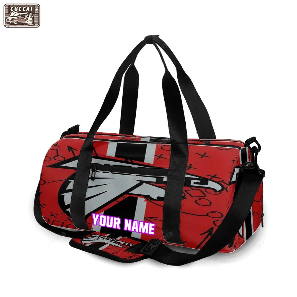 Atlanta falcons rise up v4 personalized name travel bag gym bag 568 Travel Bag