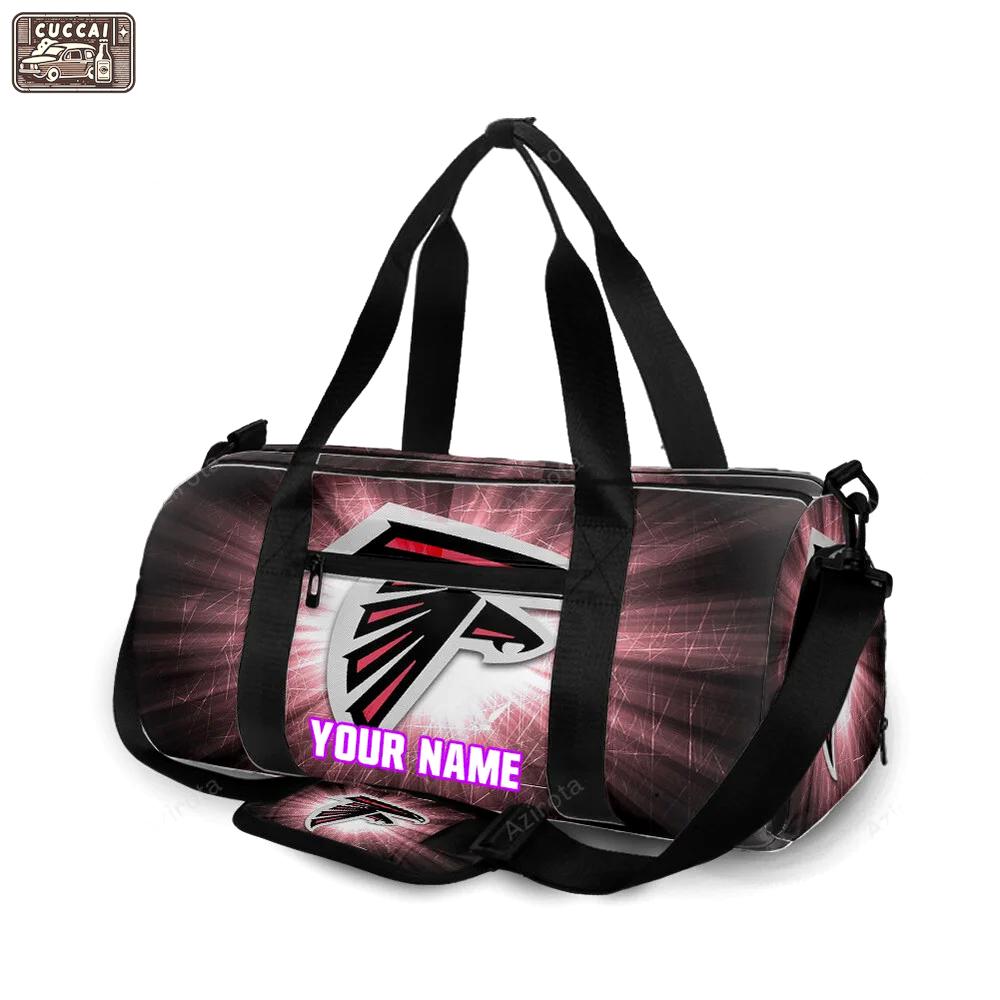 Atlanta falcons texture bright personalized name travel bag gym bag 245 Travel Bag