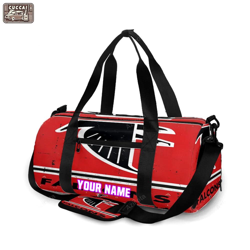 Atlanta falcons vintage logo personalized name travel bag gym bag 1104 Travel Bag