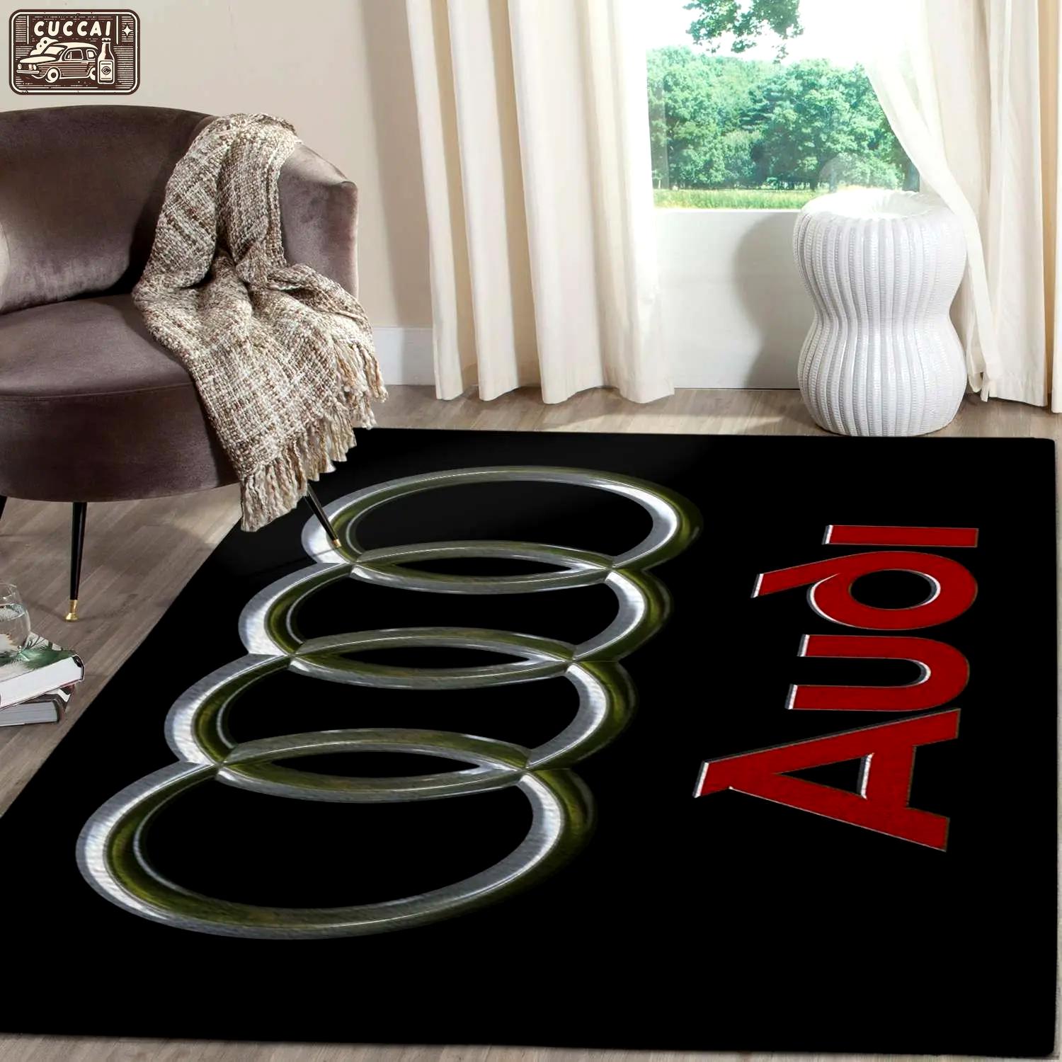 Audi logo supercars area rugs living room carpet fn151204 rug regtangle Rectangle Rug