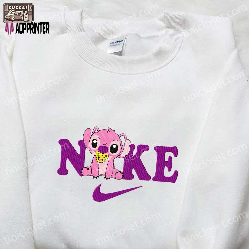 Baby angel x nike cartoon embroidered sweatshirt: best nike inspired birthday gift idea Embroidered Shirt