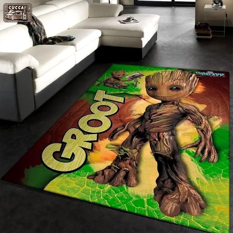 Baby groot marvel 1 area rug living room and bed room rug rug regtangle carpet floor decor home decor Rectangle Rug