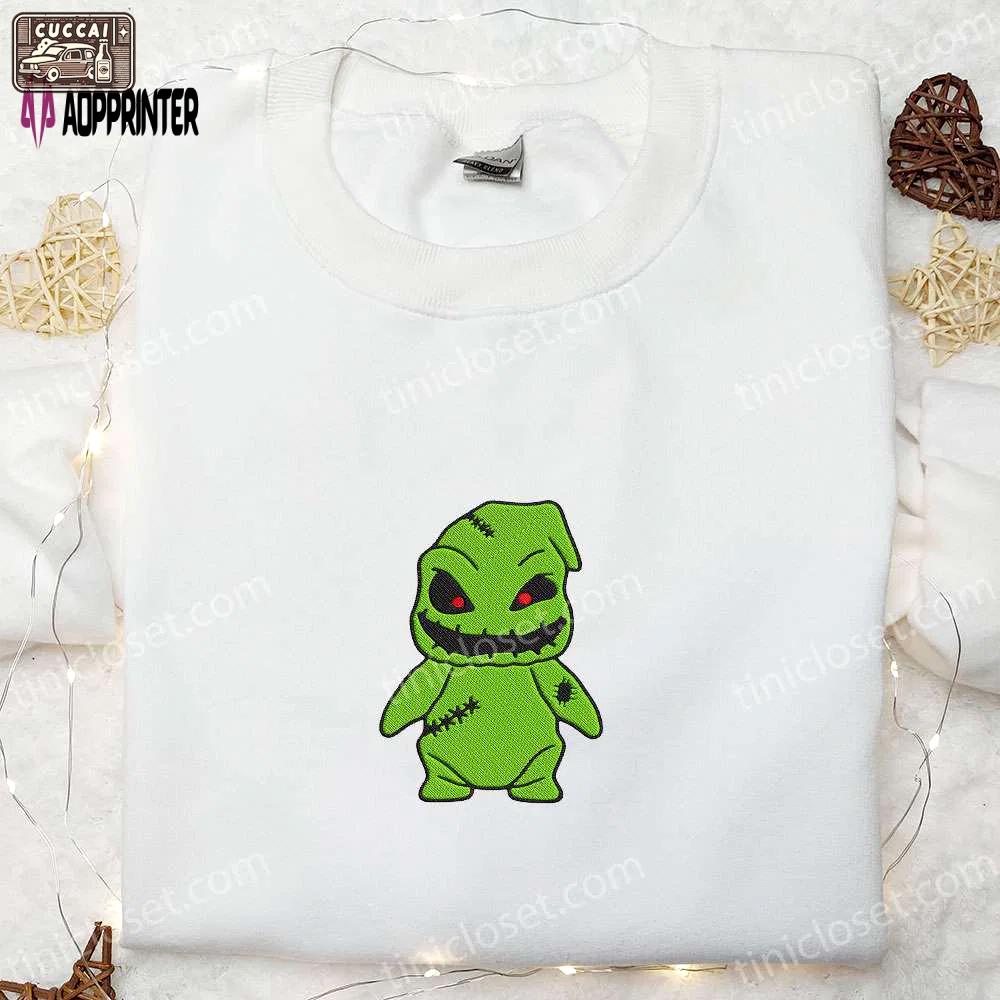 Baby oogie boogie embroidered sweatshirt: nightmare before christmas hoodie best halloween gift ideas Embroidered Shirt